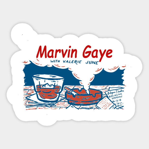 Marvin Gaye Vintage Sticker by Animal Paper Art